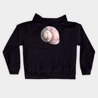 Snail Shell Watercolor Kids Hoodie